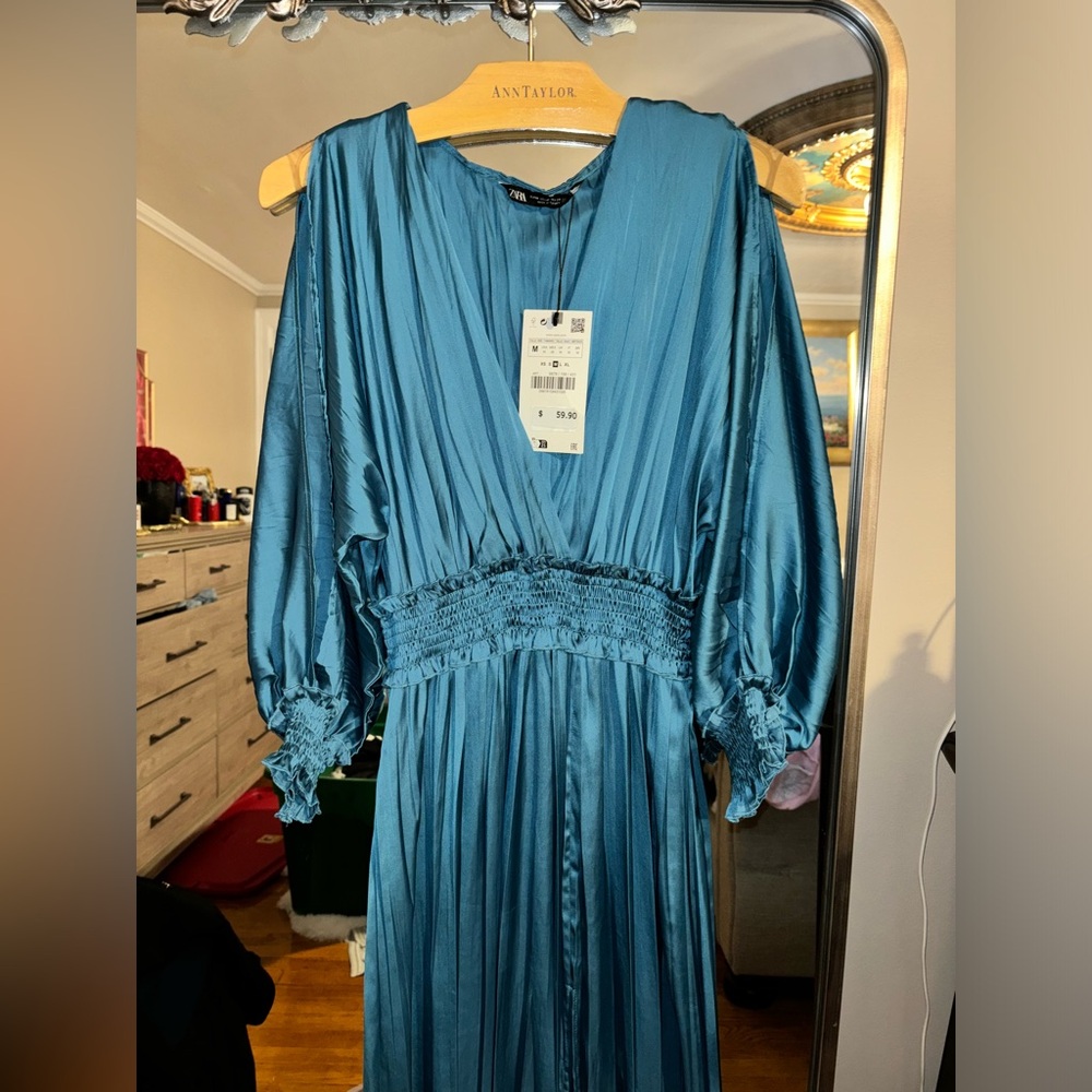Zara midi satin dress